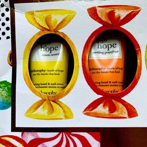 Philosophy hand cream gift set.